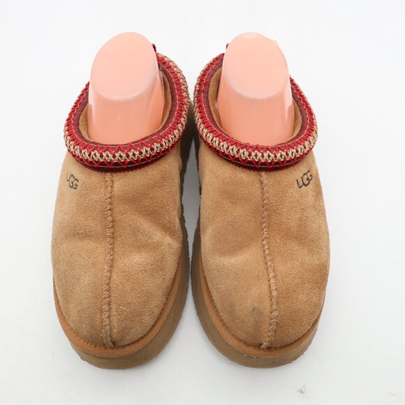 UGG Tazz Suede Slip-On Platform Women's Size 8 Slippers Chestnut Brown 122553 - Picture 2 of 12